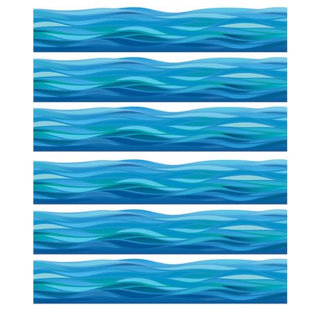 Eureka Seas the Day Waves Deco Trim, 72PK 845686